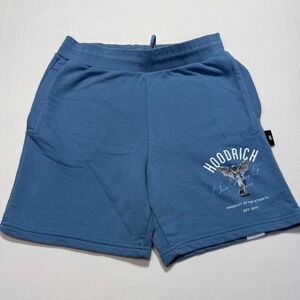 Hoodrich Mens Size Small Shorts Blue White Graphic Streetwear Gym Utility